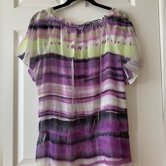 Multi Coloured Plus Blouse - Picture 5 of 5